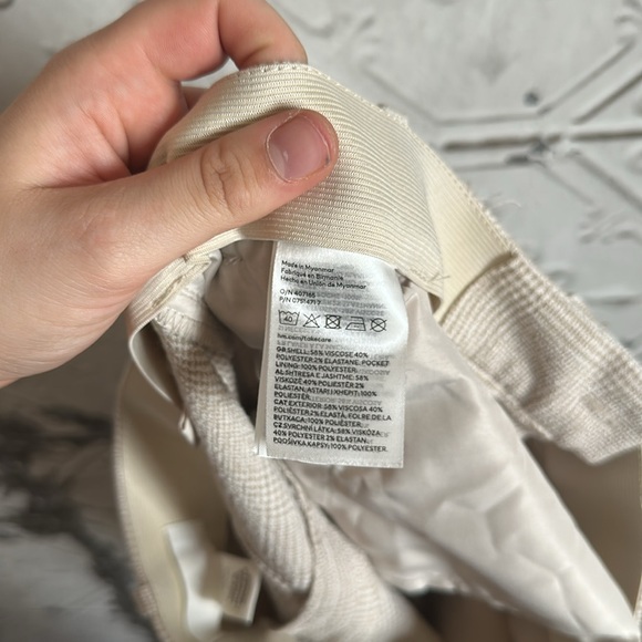 Lightweight plaid Beige dress Pants - Picture 4 of 4